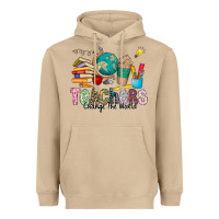 Mushroom Teachers Change The World Heavyweight Hoodie - CowhideDigitalArt