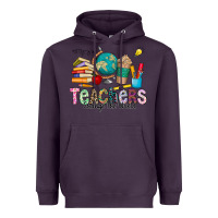 Plum Teachers Change The World Heavyweight Hoodie - CowhideDigitalArt