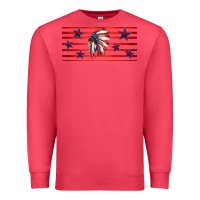 Cardinal patriotic native american headdress 16oz libbey cup Premium Sweatshirt - HRA Design Shop