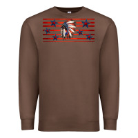 Chestnut patriotic native american headdress 16oz libbey cup Premium Sweatshirt - HRA Design Shop