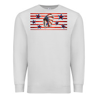 Dove Grey patriotic native american headdress 16oz libbey cup Premium Sweatshirt - HRA Design Shop
