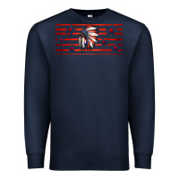 Navy patriotic native american headdress 16oz libbey cup Premium Sweatshirt - HRA Design Shop
