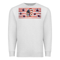 Oatmeal Heather patriotic native american headdress 16oz libbey cup Premium Sweatshirt - HRA Design Shop