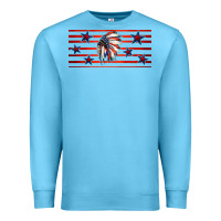 Patriotic Native American Headdress 16oz Libbey Cup Premium Sweatshirt | Teevron