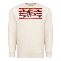Sandshell patriotic native american headdress 16oz libbey cup Premium Sweatshirt - HRA Design Shop