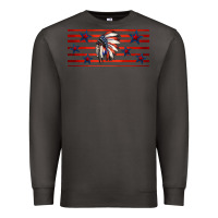 Smoke patriotic native american headdress 16oz libbey cup Premium Sweatshirt - HRA Design Shop
