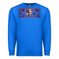 True Royal patriotic native american headdress 16oz libbey cup Premium Sweatshirt - HRA Design Shop