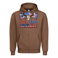 Chestnut American junkie Zipper Hoodie - Zillion Design Studio