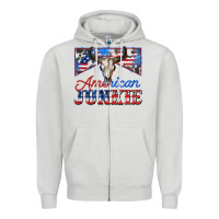 Dove Grey American junkie Zipper Hoodie - Zillion Design Studio