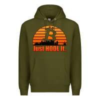 Army Green just hodl it new orleans skyline retro sunset Premium Hoodie - Jasminsmagicworld