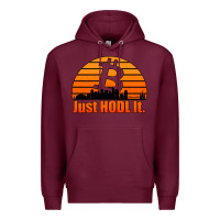 Burgundy just hodl it new orleans skyline retro sunset Premium Hoodie - Jasminsmagicworld