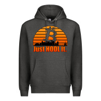 Charcoal Heather just hodl it new orleans skyline retro sunset Premium Hoodie - Jasminsmagicworld