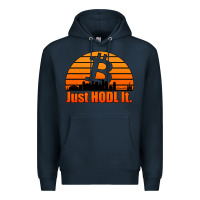 Navy just hodl it new orleans skyline retro sunset Premium Hoodie - Jasminsmagicworld