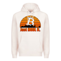 Pale Pink just hodl it new orleans skyline retro sunset Premium Hoodie - Jasminsmagicworld