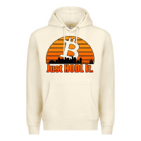 Sandshell just hodl it new orleans skyline retro sunset Premium Hoodie - Jasminsmagicworld