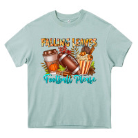 Arona Falling Leaves Football Please Heavy Core Tee - CowhideDigitalArt