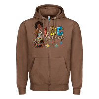Chestnut afro woman loc queen Zipper Hoodie - texasbilliewilder