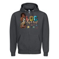 Smoke afro woman loc queen Zipper Hoodie - texasbilliewilder