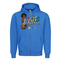 True Royal afro woman loc queen Zipper Hoodie - texasbilliewilder