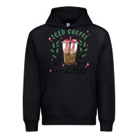 Black iced coffee social club Urban Hoodie - MaliasSmallBusiness