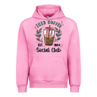 Fuchsia Pink iced coffee social club Urban Hoodie - MaliasSmallBusiness