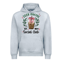 Heather Grey iced coffee social club Urban Hoodie - MaliasSmallBusiness