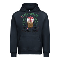 Navy iced coffee social club Urban Hoodie - MaliasSmallBusiness