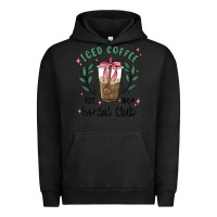 Pigment Black iced coffee social club Urban Hoodie - MaliasSmallBusiness