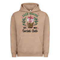 Pigment Burro iced coffee social club Urban Hoodie - MaliasSmallBusiness