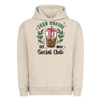 Pigment French Oak iced coffee social club Urban Hoodie - MaliasSmallBusiness