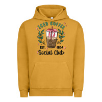 Pigment Peanut Butter iced coffee social club Urban Hoodie - MaliasSmallBusiness