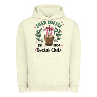 Pigment Pistachio iced coffee social club Urban Hoodie - MaliasSmallBusiness