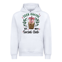 White iced coffee social club Urban Hoodie - MaliasSmallBusiness