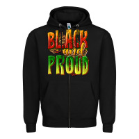 Black black and proud Zipper Hoodie - texasbilliewilder