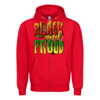 Red black and proud Zipper Hoodie - texasbilliewilder