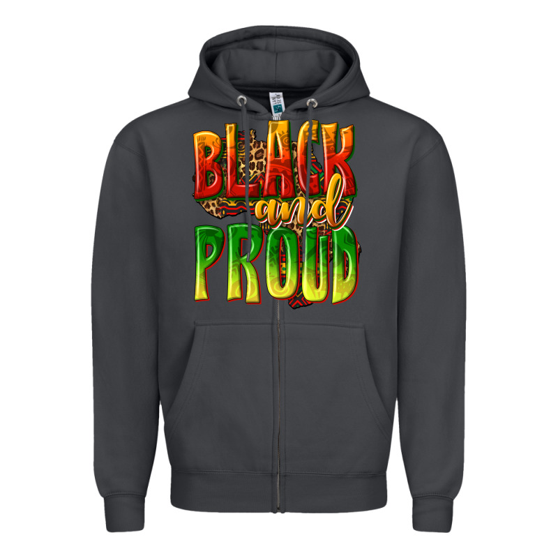 Black And Proud Zipper Hoodie by texasbilliewilder | Teevron