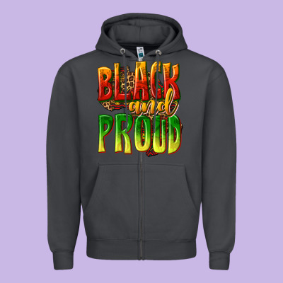 Zipper Hoodie black and proud