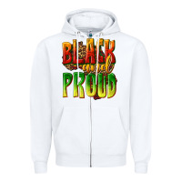 White black and proud Zipper Hoodie - texasbilliewilder