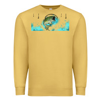 Antique Gold jumping bass fishing 16oz libbey cup Premium Sweatshirt - HRA Design Shop