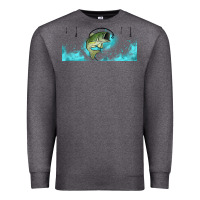 Charcoal Heather jumping bass fishing 16oz libbey cup Premium Sweatshirt - HRA Design Shop