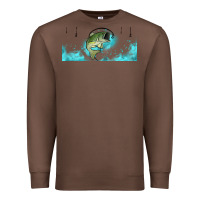 Chestnut jumping bass fishing 16oz libbey cup Premium Sweatshirt - HRA Design Shop