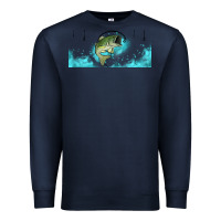 Navy jumping bass fishing 16oz libbey cup Premium Sweatshirt - HRA Design Shop