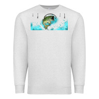 Oatmeal Heather jumping bass fishing 16oz libbey cup Premium Sweatshirt - HRA Design Shop
