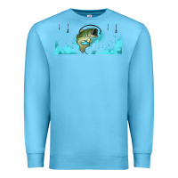 Ocean Blue jumping bass fishing 16oz libbey cup Premium Sweatshirt - HRA Design Shop