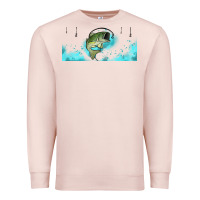 Pale Pink jumping bass fishing 16oz libbey cup Premium Sweatshirt - HRA Design Shop
