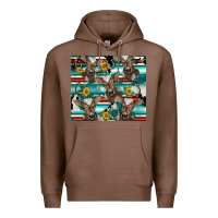 Chestnut western horseshoe sunflower brown cow Premium Hoodie - BarkalooDesign