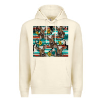 Sandshell western horseshoe sunflower brown cow Premium Hoodie - BarkalooDesign
