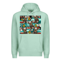 Seafoam western horseshoe sunflower brown cow Premium Hoodie - BarkalooDesign