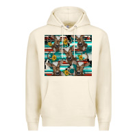 Tofu western horseshoe sunflower brown cow Premium Hoodie - BarkalooDesign