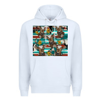White western horseshoe sunflower brown cow Premium Hoodie - BarkalooDesign